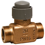Two-way control valve PN16, flat sealing DN15/20, V5832A